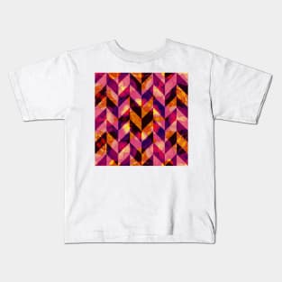 Floral Herringbone Kids T-Shirt